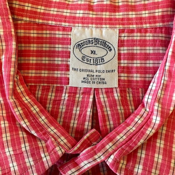 Brooks Brothers Casual Buttondown Slim Fit – XL (Pink, White, Blue) - Picture 2 of 4